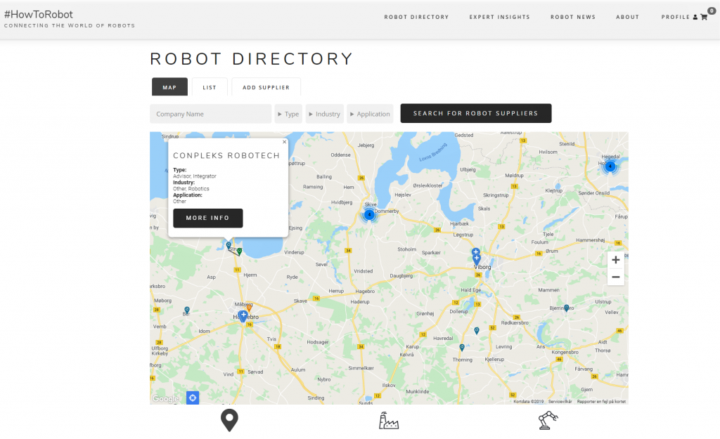 The global robot platform #HowToRobot provides an overview of robot suppliers featuring Conpleks Robotech