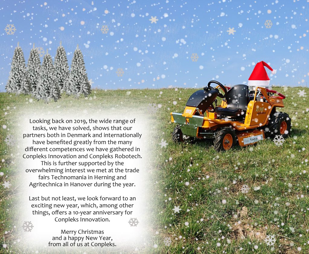 Conpleks and the outdoor mobile robots wish you a Merry Christmas and a Happy New Year