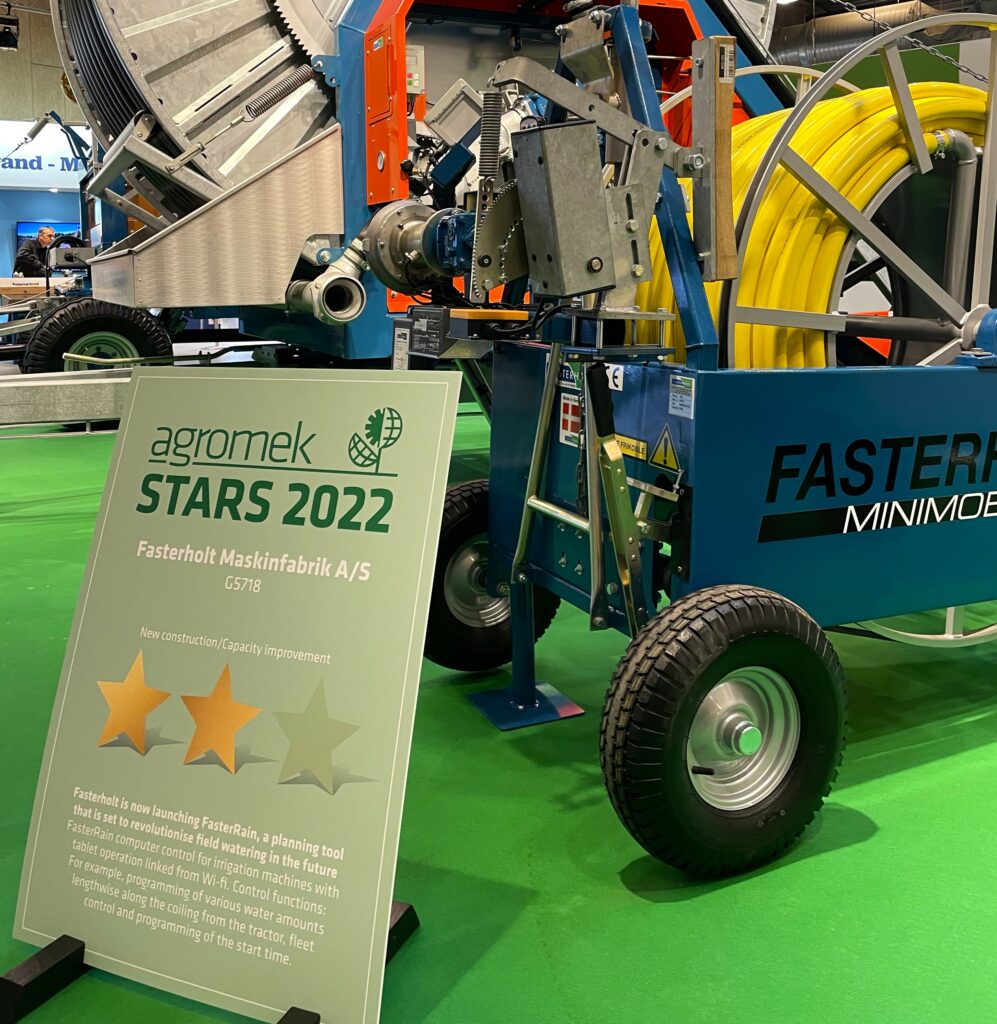 Fasterholt received two stars at Agromek for their new controller concept for irrigators